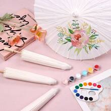 1 件 33 英寸白色优雅大号纸伞，适用于婚礼派对 - 纸质装饰伞 DIY 油纸画伞工艺品，适用于浪漫婚礼新娘派对和摄影配件艺术展、圣诞节和毕业典礼、母亲节