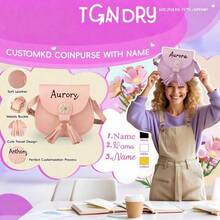 1pc Personalized Custom Name Girls Tassel Purse, Women Tassel Purse, Custom Women Coin Purse, Tassel Purse, Monogrammed Women's Coin Purse, Young Girl Purse, Toddler Crossbody, Mini Shoulder Crossbody Bags For Women - one-size - View 9