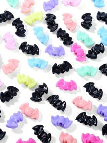 哥特式万圣节蝙蝠珠，多色蝙蝠饰品，可用于制作珠宝、DIY 手链、项链、耳环、工艺品配件、万圣节装饰品