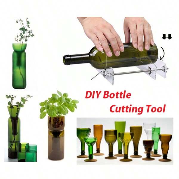 1 Set, Bottle Glass Cutting Tool Set, Acrylic Wheel Cutter For Glass Bottles, Household Wine Bottle DIY Handcraft Tool