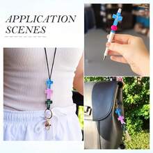 43pcs Christian Silicone Cross Beads Multicolor Silicone Bead Set, Mixed Colors, 15mm Flat Round Beads, For DIY Crafts Jewelry Making Jewelry Pen Phone Strap Pendant - 2D Cross Series - View 6