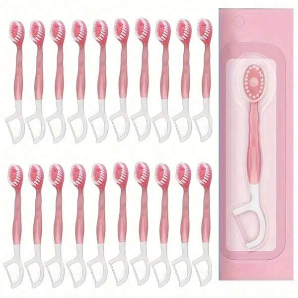 30 pezzi/20 pezzi/10 pezzi/5 pezzi/Set, Spazzolini da denti mini monouso per viaggi, 5-in-1 mini spazzolino pre-incollato + filo interdentale + stuzzicadenti + raschietto linguale, sbiancamento dei denti, spazzolino da viaggio pre-incollato, spazzolino portatile con perla rinfrescante, design compatto per viaggi, lavoro e uso quotidiano