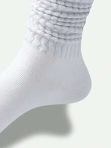 3 Pairs Women's Plain White Slouch Socks (No Cardboard)