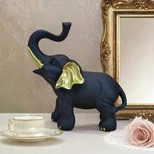 1 Peça Estatueta de Elefante da Sorte Feng Shui, Decoração de Elefante para Casa, Pequena Decoração Doméstica, Decoração de Elefante da Riqueza