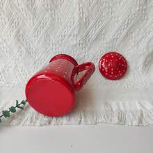 1 pièce Cafetière en émail vintage 1,2 L, bouilloire à verser à la main, théière de maison, pot d'eau froide, pot à huile, théière et cafetière de restaurant rétro en émail, décoration en émail, cafetière à verser à la main en émail épais, bouilloire en émail, pot à huile de cuisine