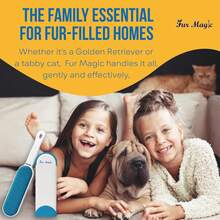 Fur Magic Pet Hair Remover Lint Brush With Self-Cleaning Base, Reusable Fluff Remover For Clothes, Double-Sided Fur Cleaner For Dog And Cat - 藍粉畫筆 - 查看 6