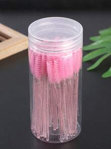 100支水晶粉色睫毛刷，睫毛膏刷带收纳盒，可弯曲一次性眉刷，睫毛嫁接刷，眉刷，蓖麻油刷，化妆，便宜，房间装饰，梳妆台，旅行，卧室，化妆配件，便宜，圣诞礼物，化妆，化妆工具，便宜货，礼物，女士礼物，圣诞礼物，赠品，旅行，便宜货，旅行必备 - 彩色 - 查看 12