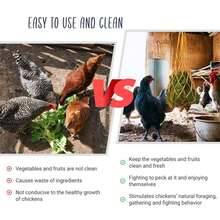 Bolsa de cuerda de red para aves de corral, comedero para pollo, repollo, herramienta de alimentación para aves grandes, ganso, pato - Azul - Ver 6