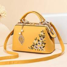 Women Top Handle Bags - 米黃 - 查看 2