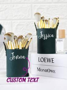 Organizador personalizado y personalizado para brochas de maquillaje, soporte para brochas de maquillaje, juego completo de brochas para sombras de ojos, polvos, base, rubor, contorno, herramientas de maquillaje, regalo creativo para el Día de San Valentín, regalo de cumpleaños - Unitalla - Ver 1