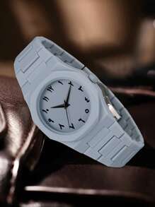 1 件男士时尚休闲个性化表盘石英表适合日常佩戴或节日礼物 - 均碼 - 查看 4