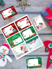 500pcs/Roll, 200pcs/Roll, 12pcs/Sheet Christmas Santa Claus Stickers Self-Adhesive Labels Christmas Birthday Holiday Gift Decoration, Merry Christmas Stickers Christmas Themed Stamp Labels Stickers DIY Gifts Baking Packaging Envelopes Stationery Decoration
