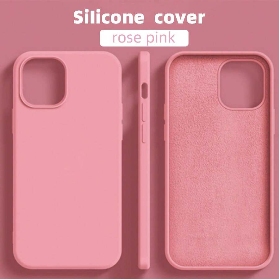 1pc Luxury Liquid Silicone Phone Case, Compatible With IPhone 17 Air, 16e, 11, 13, 12, 14, 15 Pro Max, Suitable For IPhone 16 Pro Max, Shock-Proof Protective Cover