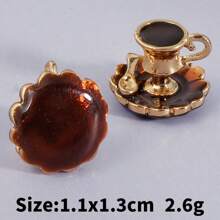 2 piezas/15 piezas/24 piezas Lindos dijes de aleación de zinc esmaltados con diseños 3D realistas de comida, animales, frutas, pasteles, sandía, corazón, cereza, chile, ideales para manualidades y elaboración de joyería