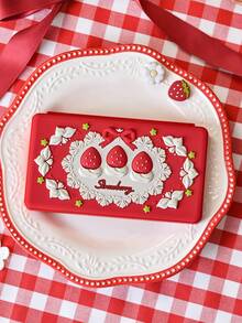 GeekShare 1pc Spring Strawberry Design 24 Slots Switch Game Card Case (Holds 24 Game Cards And 24 SD Cards) - Red - View 8