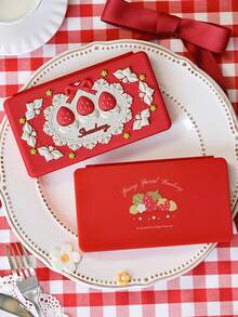 GeekShare 1pc Spring Strawberry Design 24 Slots Switch Game Card Case (Holds 24 Game Cards And 24 SD Cards) - Red - View 3