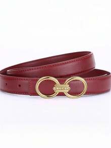 Solid Color Casual PU Leather Fashion Versatile Belt - Multifunctional And Stylish, With Metal Buckle, Very Suitable For Jeans And Dresses - Multicolor - View 14