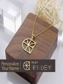 1 Custom Name Logo Melon Seed Clasp Pendant Necklace, Simple Personalized Elegant One-Of-A-Kind, Suitable For Daily Collocation, Holiday Gifts (The Pattern Of The Same Name Is Not Unique) - Multicolor 3 - View 8