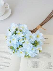 4pcs/Lot Jasmine Artificial Silk Jasmine Flower Bouquet, Home Decor & Photography Props Fake Flowers