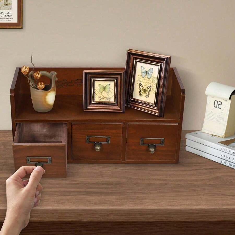 Files Box & Rack - Brown - View 1