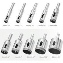 10pcs Diamond Hole Saw Set - For Diamond/Tile/Marble/Glass/Ceramic - Diamond Coated Edge, Precision Drilling, With Drill Bit Grinder - Multicolor - View 4