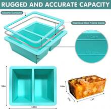1-Cup Silicone Freezer Molds With Lid, 4 Packs Soup Freezer Ice Cube Tray For Food, Silicone Food Freezing Container For Storing And Freezing Soup, Broth, Sauce And Ice.,9822727 - 藍色 - 查看 5