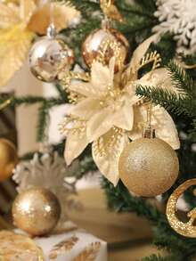 24 pezzi Palline di Natale 3cm/1,2 pollici, Decorazioni Natalizie, Palline di Natale, Babbo Natale, Pigne, Stella per Punta Albero di Natale e altre decorazioni da appendere all'albero di Natale, Decorazioni Natalizie per la casa, Regali di Natale, Decorazioni Natalizie