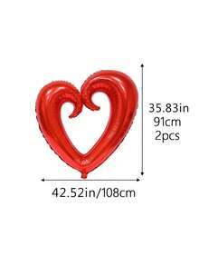 2 balões de coração de 36 polegadas, adequados para decoração de aniversário, decoração de quarto, festa de aniversário, decoração de casamento, balões de hélio