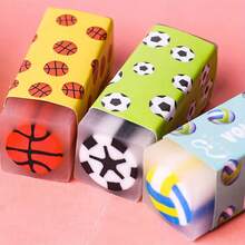 2 piezas de borradores deportivos, borradores de baloncesto, fútbol, voleibol, borradores divertidos, recuerdos de fiesta de cumpleaños con tema deportivo, regalos, recompensas en el aula, suministros de aprendizaje en el hogar - Multicolor - Ver 4