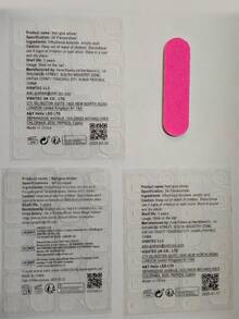 Bộ 24 miếng dán móng tay hình quan tài có đính kim tuyến, đá giả và giũa móng, bao gồm 1 miếng dán móng dạng gel thạch - Nhiều màu - Xem 7