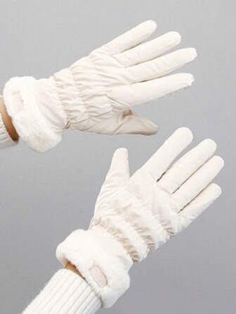 1pc Cute Touchscreen Gloves For Cycling, Winter Riding & Skiing, Women Autumn Accessories