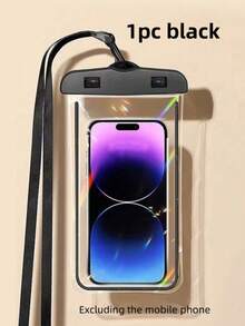 通用防水手机袋 - 荧光防水外壳兼容 15 14 13 12 11 Pro Max XS Plus 兼容三星 Galaxy 手机（最大 7.0 英寸）防水手机干燥袋海滩度假必备品，适合夏季度假、潜水、游泳、沙滩手机壳