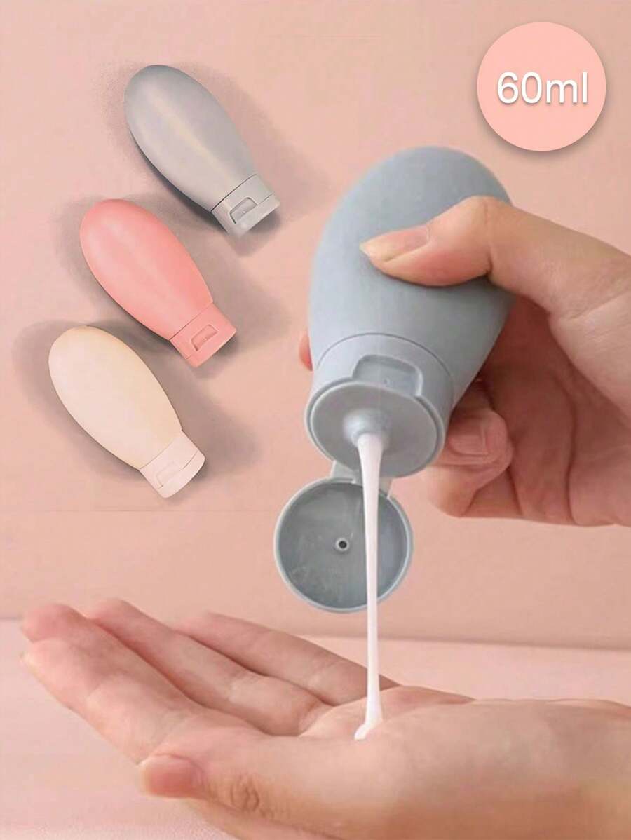 4/3 Pieces Of Silica Gel Skin Care Cosmetics Shampoo Bath Gel Storage Bag Sample Sub Packaging Bottle Bag, Portable Travel Sub Packaging Set, Empty Bottle Facial Cleanser Skin Care Products Hand Cream Sub Packaging Bottle, PE Plastic Extrusion Lotion Bottle, Travel Sub Packaging Set,Reusable Bottle Set For Travel, Lotion Shampoo Bath Gel Filling Bottle, Portable Cosmetics Liquid Container Tool, Reusable