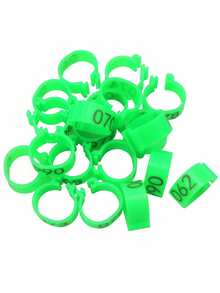 100个直径1.6厘米的塑料鸡腿环，带有001-100编号标签，适用于家禽（鸡、鸭、鹅等）识别 - 如圖 - 查看 9