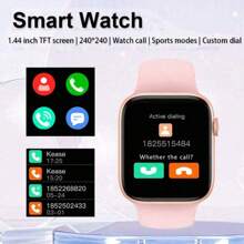 1 Stück unisex Silikon Armband Smartwatch mit hochauflösender Anzeige, Handyanrufe, Soziale Benachrichtigungen, Mehrere Sport-Modi, kompatibel mit iOS & Android, geeignet für den täglichen Gebrauch