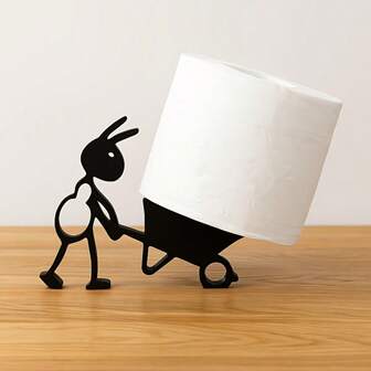 Minimalistisk och praktisk toalettpappershållare - Med en söt modern myrformad design, livlig och levande. Denna eleganta toalettpappershållare ger ditt badrum ett roligt och elegant inslag, lämplig för heminredning, kontorstoaletter eller andra badrum. Även en idealisk kreativ present till familjebadrummet.