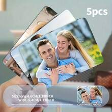 1/5/10 Stücke personalisierte Foto-Geldbörsen-Karte, individualisierte Foto-Geldbörsen-Einsatzkarte, personalisierte Paar-Foto-Geldbörsen-Karte, individuell gravierte Geldbörsen-Karte mit Foto, personalisierte Foto-Geldbörsen-Karte, Geldbörsen-Karte für Ehemann, Valentinstag-Geschenk, Jahrestags-Geschenk - Verschiedenfarbig - Übersicht 8