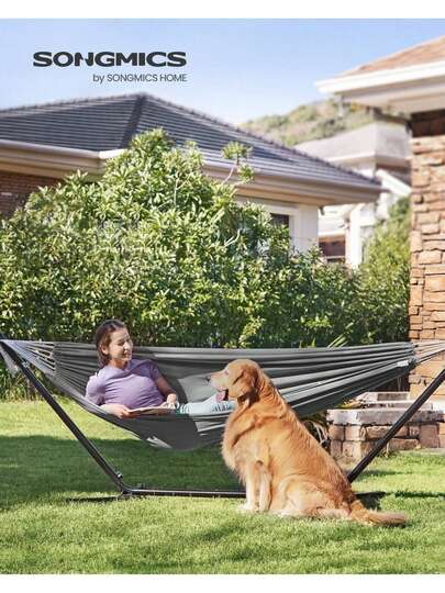 210 X 150 Cm Cotton Hammock Portable For Outdoor Camping Garden Sleeping Load 300 Kg