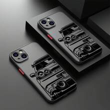 1 件个性化哑光磨砂手机壳，赛车涂鸦设计，适用于 16、15 Pro Max、14 Plus 等。这款高品质硅胶保护壳提供出色保护。防水防震防摔防刮 - 黑色 - 查看 5