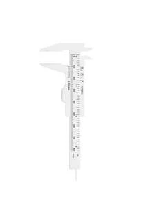 Calibre de plástico portátil de 80 mm para medir cejas, calibrador Vernier para tatuaje, microblading y herramientas de medición de maquillaje permanente - Multicolor - Ver 6