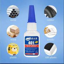 1pc 401 Powerful Instant Glue, Adhesive For Metal, Plastic, Ceramics, Rubber, Wood, Acrylic, Billiard Head, Scalp Accessories, Jewelry, Shoe Repair, Quick-Drying Adhesive