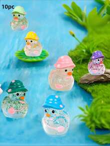 100/50/20/10/1 pieza Pato mini brillante, Pato mini con sombrero, Decoración de hada fluorescente para jardín, Decoración de micro paisaje animal lindo, Accesorios de decoración de escritorio, Decoración del hogar, Adecuado para que las niñas decoren sus habitaciones, Decoraciones lindas para compartir con buenos amigos, Decora las habitaciones de manera talla grande hermosa, Adecuado como regalo de cumpleaños para amigos (Color aleatorio)