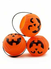 10 件万圣节糖果万圣节糖果桶南瓜糖果桶南瓜灯笼万圣节派对布置道具 - 彩色 - 查看 10