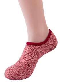1 Pair Of Women's Coral Fleece Warm Floor Socks, Unisex, With Underfoot Dot Rubber Non-Slip Socks, Non-Slip Knitted Fabric, Hand Washable, Winter Home Use Socks, Christmas Decoration Socks, Cozy - Multicolor - View 14