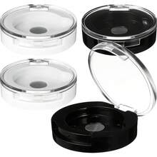 DOITOOL Empty Eyeshadow Holder :4 PCS Single Color Eyeshadow Boxes ,Magnetic Makeup Palette ,Refillable Cosmetic Containers , Subpackaging Organizer,Black2+White2