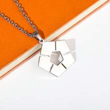 1pc BLUE LOCK Necklace Men's Anime Football Logo Jewelry Keychain Creative Couple Chain Stainless Steel Color Role Play Gift - Multicolor - View 3