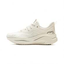 LI-NING 女士 SOFT GO 2 WMS 记忆棉系带休闲鞋，经典休闲鞋，通勤鞋，时尚 AGLV040 - 香檳白 - 查看 1