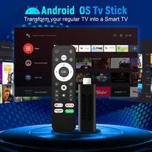 Stick de TV I96 D10, reproductor de medios portátil con reproducción HD 4K HDR, Quad Core de 64 bits con Android TV, Wi-Fi 2.4G, para Stick de Android TV, dispositivo de streaming 4K HD para TV y proyector