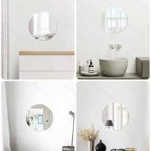 20/30cm Diameter Mirror Tray Circle Pads - 2mm Extra Thick Silver Acrylic Table Decor For Wedding Centerpieces, Sparkling Reflective Surface For Christening Displays, Party Table Candle Holders & Christmas Decor, Non-Adhesive Jewelry Store Display Trays, Pack Of 1/3/5PCS Options, Premium Home Decor Accents Mirror Wall Wall Decor Room Decor Wall Mirror Mirror For Room Bathroom Decor Living Room Decor