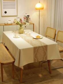 1 pieza Mantel de mesa a rayas minimalista, mantel rectangular impermeable para cocina, boda, mesa de café, adecuado para eventos de verano y otoño, disponible en múltiples tamaños